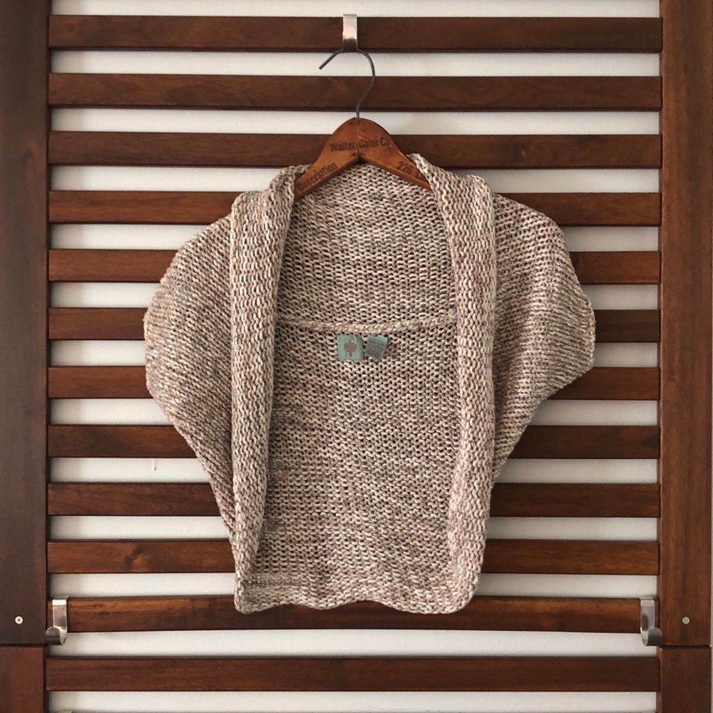 Anthropologie - Cropped Cotton Knit Shrug